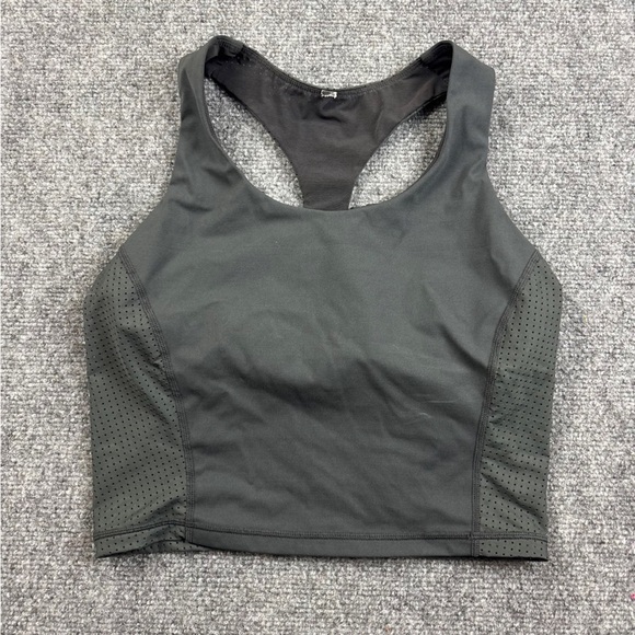 SWEATY BETTY Women’s Slate Grey Power Mesh Cropped Workout Tank size: Medium - Picture 1 of 9